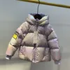 Neue Kinder modische und farbenfrohe Daunenjacke Mädchen mit Kapuze lila Daunen Winterjacke Jungen dicke warme Winterkleidung 201125