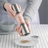 2 in 1 Salt and Pepper Grinder Stainless Steel Manual Pepper Salt Spice Mill Grinder Shaker with Adjustable Coarseness