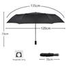 Nouveau 120cm Big automatique qualité pluie femmes 3 pliant coupe-vent grand parapluie extérieur pour hommes femme paraguas parasol 201218