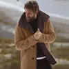 Jaquetas masculinas de inverno de inverno masculino jaqueta de lã quente alinhado montanha alinhada casaco de cordeiro masculino chaqueta hombre 202111