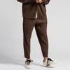 /Erkekler IEFB Wear Japonya Piled Pantolonlar Erkek Sonbahar Yeni Buruşuk Orta Ayak Ayak Bileği Uzunluk Pantolon Elastik Bel 201109-Uzunluk