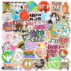 50 Stück Liebe und Frieden Aufkleber, ästhetische Graffiti-Hippie-Aufkleber auf Laptop, Skateboard, Koffer, Schreibwaren, Fahrrad, Vinyl, Kinderaufkleber