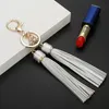 PU Tassel Keychain Double Tassel Car PU Keychain Fashion Bag Pendant Tassel 19 Color Party Favor XD24179