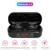 Brand Blue-tooth Earphones V8 TWS LCD Display Waterproof Wireless headphone Sports Earbuds touch control Noise-cancelling headset