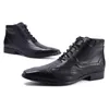 Lace Up Business Kurze Stiefel Winter Casual Büro Männer Schuhe Mode Party Leder Stiefel Große Größe Motorrad Brogue Stiefel