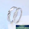Bruiloften paar ringen een paar liefde zilveren kleur kristal verlovingsring sieraden voor mannen en vrouwen