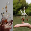 8,6 Zoll Bohrinsel Cheech Cup Shisha Glas Tornado Perkolator mit einem Paar Tortoise Mini Glas Shisha Bongs Glas Banger