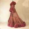 女性のバスローブの毛皮の長袖パジャマ寝室のランジェリーファンスコアの機会ガウンズハウスコートナイトウェアショール2021