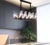 Nowy projekt europejskie luksusowe szklane żyrandole światła LED Creative American Wisiorek Lampy do jadalni Club Kawiarnia
