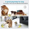 Interaktiv hund leksak IQ behandla bollmat dispensing leksak för medelstora stora hund slitstarkt chew ball nontoxic gummi studsande hund boll sp lj201028