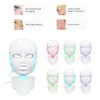 LED Photon Facial Neck Mask Photodynamic Acne Therapy PDT Skin Tightening Rejuvenation Beauty 7 colori
