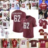 New American College Football Wear Washington State WSU Cougars Football Jersey NCAA College Ryan Leaf Drew Bledsoe Hilinski Andre Dillard de Laura McIntosh Crowde