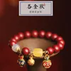 Klassieke armband natuurlijke erts authentieke cinnabar paars goud zand armbanden dier sieraden armband voor mannen en vrouwen