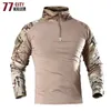 Killer 77city Tactical Army T-shirt Men Combat Camouflage Shirt Military Force Multicam Camo Long Sleeve Hunt T Shirts S-4XL 201203 s