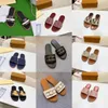 LOCK IT sandals Womens summer lady beach slippers Leather flat slides luxury designer outdoor shoes01