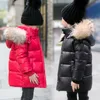 Filles hiver 2020 nouvelle doudoune pour enfants doudoune pour garçons moyens et petits enfants loisirs filles moyen et long ensemble de manteau lourd