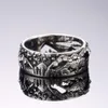 S1914 Fashion Jewelry Black Vintage Polar Bear Ring Hollow Out Rhinstone Bear Rings6582978