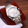 New Overseas 5500V 110A Wine Red Dial A2813 Automatic Mens Watch SS Steel Bracelet STVC No Chronograph STVC Watches SwissTi277z