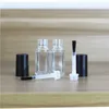 5 ml fyrkantig glasflaska med pensel tom transparent makeup verktyg nagellack containrar klart glaslim flaska för prov1897468