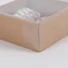 Geschenk Transparent Keks Gebäck Box Retro Kraftpapier Cupcake Abdeckung Backen Verpackung Boxen Angepasst VTKY2237