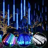 2021 Watwerproof 30CM 50CM Nevicate LED Strip Light Natale Meteor Shower Rain Tube Light String AC100-240V per Natale Party Wedding