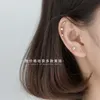 solid s925 silver earring set jewelry female glitter CZ tiny stud earrings ear jewellry for love lady women6136981