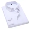 Plus Size 5XL 6XL 7XL 8XL Camicia da uomo business tinta unita Moda casual Slim bianca Camicia a maniche lunghe Abbigliamento maschile di marca 201124