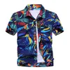 2020 Mens Summer Beach Shirt Hawaiian Shirt Fahsion Short Sleeve بالإضافة إلى حجم القمصان الأزهار الرجال العطلات العطلات غير الرسمية Camisas280r