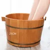 Bathing Tubs Seats 2021 25CM Solid Wood Foot Bath Household Footsoaking Barrel Bottle Spa Pedicure Washing Footbath Massage Tud7809557