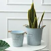 Planteurs Pots Vintage Old Tin Flower Bucket Flower Shop Arrangement