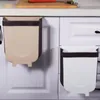 벽 마운트 접이식 폐기물 빈 주방 쓰레기 매달 수있는 홈 캐비닛 쓰레기통 욕실 화장실 폐기물 저장 용기