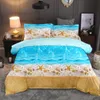 Ocean Beach Dolphin Scenery 3D Conjunto de cama Duvet Cotes Fronhas Twin Full Quenn King Conforcter Conjuntos de Cama de cama 201021