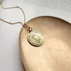 925 Sterling zilveren sieraden ketting voor afstuderen argentinië amulet ronde munt medaille gouden zon ketting moeder daugher cadeau Q0531