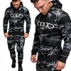 2 Pieces Sets Tracksuit Men Hooded Sweatshirt+pants Pullover Hoodie Sportwear Suit Male Camouflage Joggers Winter Clothes 211220