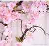 46 "인공 벚꽃 매달려 덩굴 실크 꽃 화환 가짜 식물 잎의 경우 홈 웨딩 장식