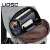 Uosc bröstpåse män med sidogottficka duk sele påse axel satchel stor crossbody USB charing väska 201118