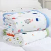 Nouveau-né Bébé Swaddle Muslin Bambou Coton 4 Couches Adulte Doux Été Mousseline Couverture Été Literie Canapé Couette 150 * LJ201105