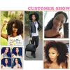 Afro Kinky Curly Clip In Human Hair Extension Mongolian Virgin Hair 4B 4C 120G / 8PCS 1B Color Natural Black Factory Direkt grossist Billiga