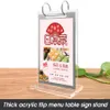 150*100mm A6 Acryl Tisch Display Stand Restaurant Menü Papier Poster Kalender Schilder Halter Ständer Mit Flip rahmen Tasche