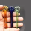 Wholesle mini 7cm kleurrijke glazen oliebranderpijp Rechte goedkope mix gekleurde rookbuis nagelpijpen voor het roken van was