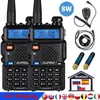 オリジナルのリアル8W Baofeng UV 5R Talkie TalkieプロのCBラジオ局Baofeng UV 5Rトランシーバー5W VHF UHFポータブルUV5Rハンティングハム