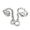 BEEGER Male Female Stainless Steel Thumb Cuffs Toes Cuffs Manacles Bondage Chain Sex BDSM Toys with Locks for Adult Game Y2011181871655