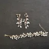wholesale Handmade Freshwater Pearls Austrian Crystal Bridal Jewelry Set Wedding Headband Bracelet Clip Earring Set Women Jewelry