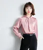 2021 Ny tröja Långärmad Kvinnors Blus Mode Elegant Lady Skjorta Ol Chiffon Shirt High End Satin Blouse