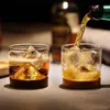 الويسكي النبيذ الزجاج جبل خشبي أسفل الأيرلندية البيرة شفافة نظارات كوب ل whiskeys النبيذ الفودكا بار نادي أدوات سكوتش CCB14280