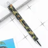 Strass Bling Metal Ballpoint Pens Tinta Negra Ponto Médio 1mm Caneta de Presente Para Aniversário De Casamento De Natal KDJK2112