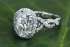 Обручальные кольца Deluxe Fashion Oval Diamond Curvagement Princess Bridal Ring Love Размер 6-10 Wynn22