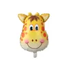 Ballong Market Cartoon Animal Head Decorative Balloons 50 Pieces/Lot Aluminium Foil Baby Toy Balloon Birthday Party Decorations