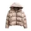 Parkas de plumón para mujer Parkas con capucha de invierno para mujer Chaqueta cálida de algodón acolchado Abrigo de dama Talla grande Parka femenina suelta Espesar Outwear casual 201210