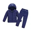 Kinder Winterjacke Sets Mädchen Wintermantel Jungen Winterjacke Baby Mädchen warme Kleidung 2 Stück LJ201017